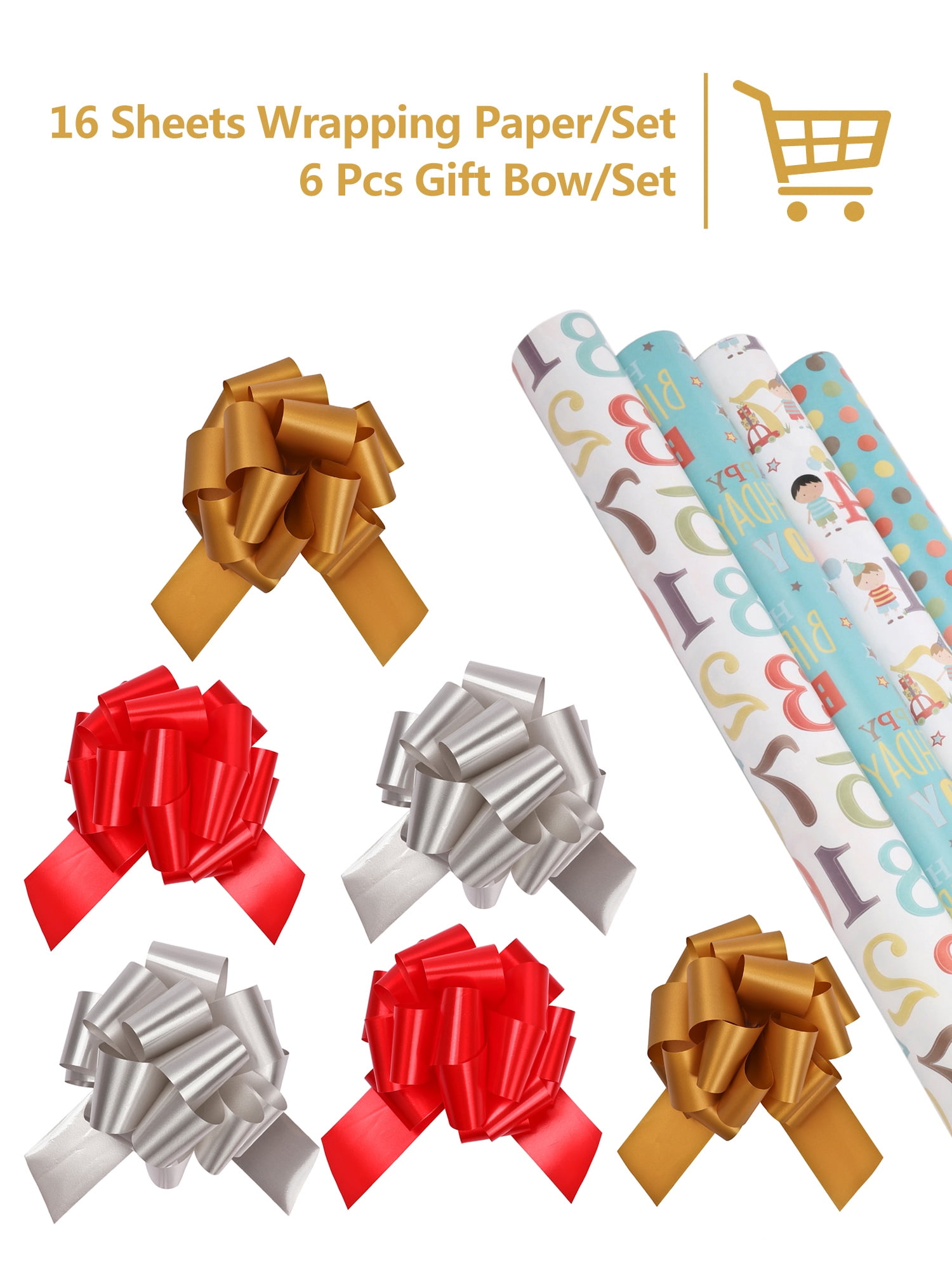 LaRibbons Blue Style Gift Wrapping Paper,Christmas Wrapping paper Sets