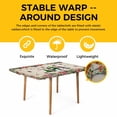 thumbnail image 4 of Christmas Table Cloths for 3 Foot Rectangle Tables, Snowman Snowflake Xmas Tree Winter Vintage Patio Waterproof Elastic Fitted Tablecloths, Washable Rectangular Table Cover for Camping, 4 of 8