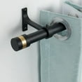 thumbnail image 3 of 1Inch Diameter Single Curtain Rods with Decorative Finials 72-144inch, Matte Black, 3 of 14