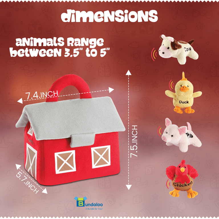 Stuffed farm cheap animal set
