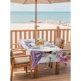 thumbnail image 2 of Outdoor Tablecloths with Umbrella Hole & Zipper, Happy Birthday Rectangle Tablecloth 60x120 Inch, Gradient Purple Dress Crown Carriage Flowers Waterproof Table Cloth, Patio/Pool/Picnic Table Covers, 2 of 8