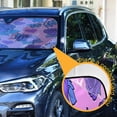 thumbnail image 3 of ALAZA Rose Flower Purple Windshield Sun Shade Car Foldable Sun Visor Block UV Rays Protector 55"x27.6", 3 of 8