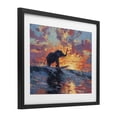 thumbnail image 4 of Sunset Surf Elephant Black Framed Print Under Glass, design by Ziwei Li, 4 of 10