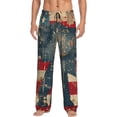 thumbnail image 1 of Balery Vintage American Flag Elephant Pantalones de pijama para hombre, pijama ultraligero, pantalón de descanso-XX-Large, 1 of 6