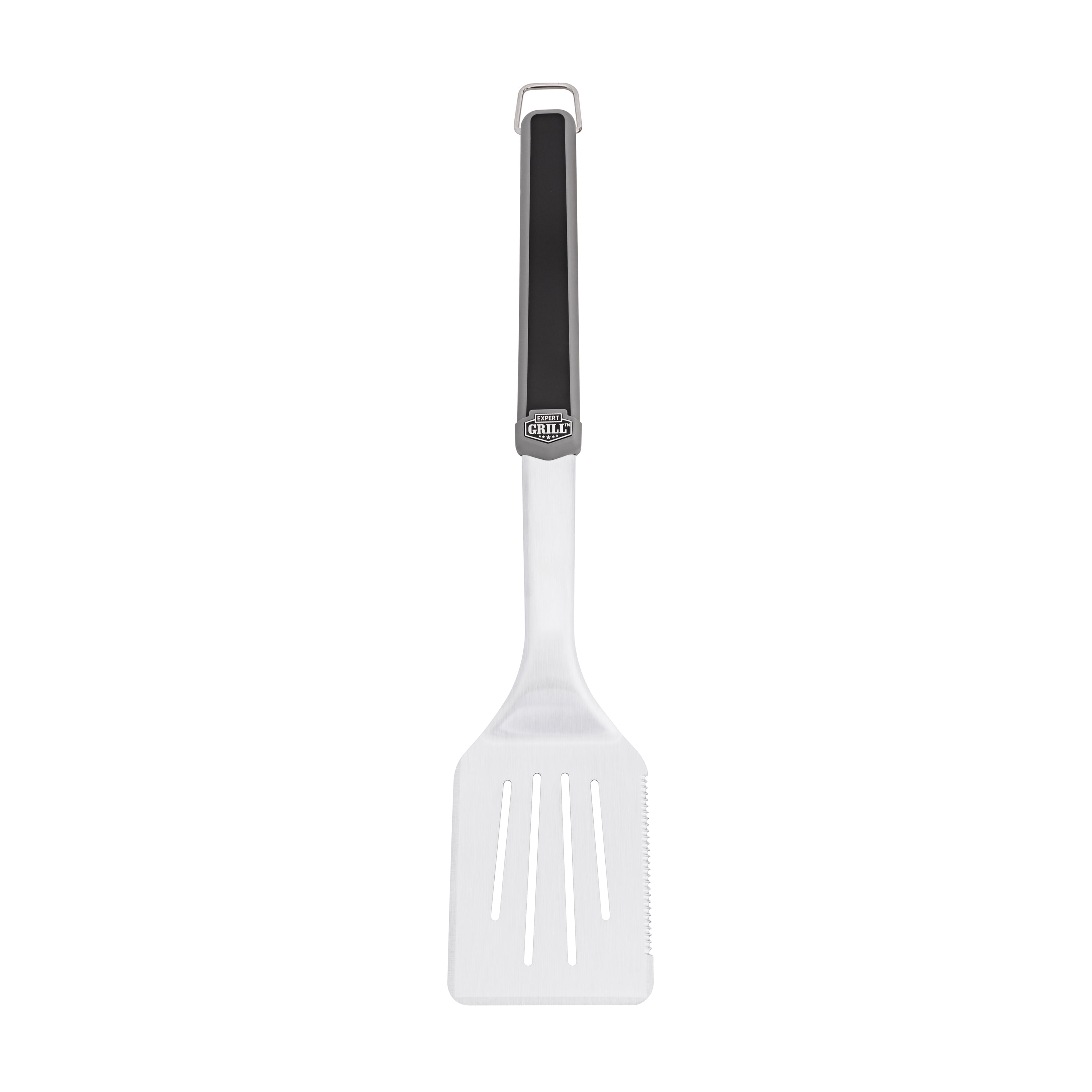 (4 pack) Expert Grill Stainless Steel Grill Spatula, Black & Gray