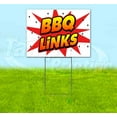 thumbnail image 1 of Wbg Bbq Links (18" x 24") Yard Sign, Includes Metal Step Stake, 1 of 6