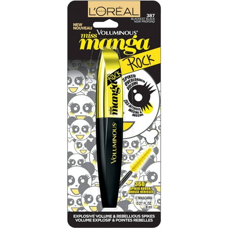 L'Oreal Paris Voluminous Miss Manga Rock Mascara, Blackest Black