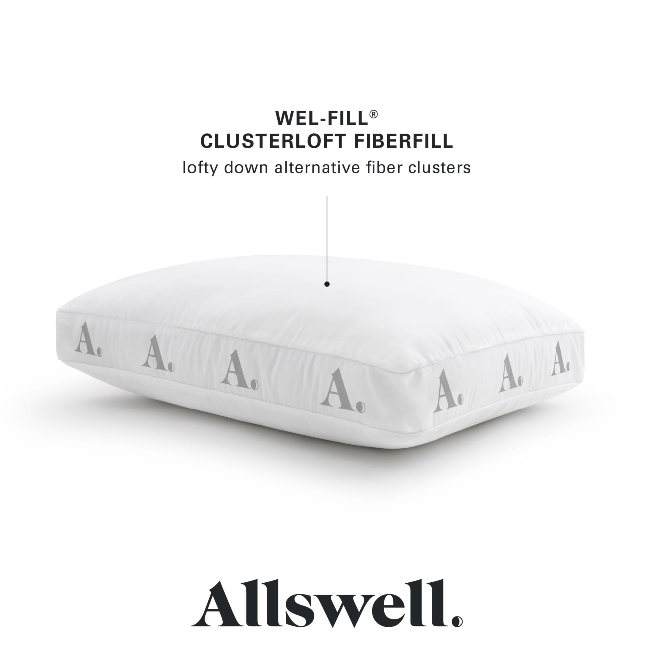 (4 pack) Allswell Side Sleeper Bed Pillow with HYGROCOTTON® Temperature Regulating Cover, King