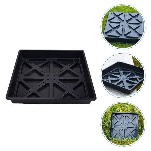 OATIPHO Roof Garden Tray Plant Germination Tray Plastic Black 1Set