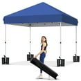 thumbnail image 1 of Garvee 10 x 10 ft Pop-up Canopy, One Button Push Setup, Heavy Duty, Portable Roller Bag, Blue, 1 of 8