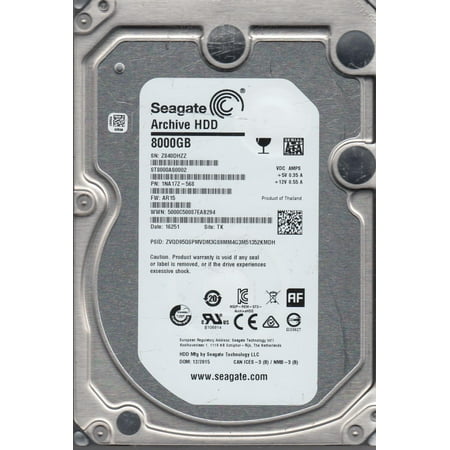 ST8000AS0002, Z84, TK, PN 1NA17Z-568, FW AR15, Seagate 8TB SATA 3.5 Hard Drive