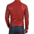 thumbnail image 2 of New Men Motorcycle Lambskin Leather Black Jacket Coat Size XS S M L XL A282, 2 of 3