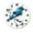 FFclock031, variant on ZXCXRQFa Wall Clock Blue Wooden Non Ticking Movement Wall Clock Battery Operated for Bedroom Living Room Kitchen Classroom Office Home School,10inch