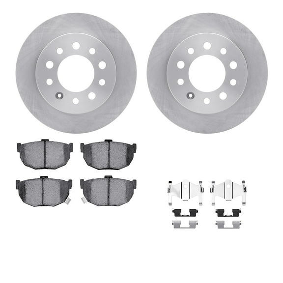Dynamic Friction Company Rear Brake Rotors with 5000 Advanced Brake Pads includes Hardware 6512-03201
