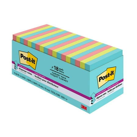 UPC: 0638060662571 | Post-it® Notes Super Sticky Pop-Up Notes  3  x 3   Miami  90 Notes Per Pad  Pack Of 18 Pads