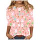 thumbnail image 3 of TaTaai Casual Easter T Shirt for Women 3/4 Sleeve Round Neck Loose Fit Printed Top Fashion Pullover Soft Stretchy Comfortable Blouse for Spring Daily Wear Gift, 3 of 5
