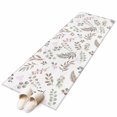 thumbnail image 2 of 2'x6' Rug Runners for Hallways Kitchen, Brown Leaves Herbs Non Slip Entryway Beside Floor Carpet Runner, Botanical Pastoral Leaf Country Washable Laundry Room Bedroom Throw Rugs Mat for Family Pet, 2 of 8