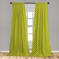 thumbnail image 5 of Ambesonne Mardi Gras Curtains, Retro Pattern Stars, Pair of 28"x84", Purple Fern Green Yellow, 5 of 5