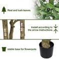 thumbnail image 5 of 8FT Artificial Olive Tree  Lifelike Faux Potted Tree with Natural Trunk Indoor Outdoor Decor Plant  1 Set, 5 of 10