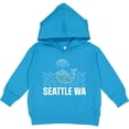 thumbnail image 2 of Inktastic Seattle Washington Cute Whale Travel Toddler Hoodie, 2 of 4