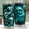thumbnail image 2 of Skull Tumbler 20oz Gift for Men Women Stainless Steel Vacuum Insulated Coffee Travel Mug Cup Gothic Tumblers Stuff Gift for Birthday, 2 of 6