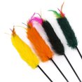 thumbnail image 2 of 2PCS Cat Feather Teaser Colorful Interactive Cat Teaser Wand Pet Play Toy, 2 of 10