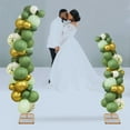 thumbnail image 3 of 2Pcs Gold Metal Wedding Arch Stand Curved Top Arch Balloon Flower Backdrop Stands Party, 3 of 12