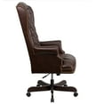 thumbnail image 6 of Flash Furniture High Back Traditional Fully Tufted Brown LeatherSoft Executive Swivel Ergonomic Office Chair with Arms, 6 of 8