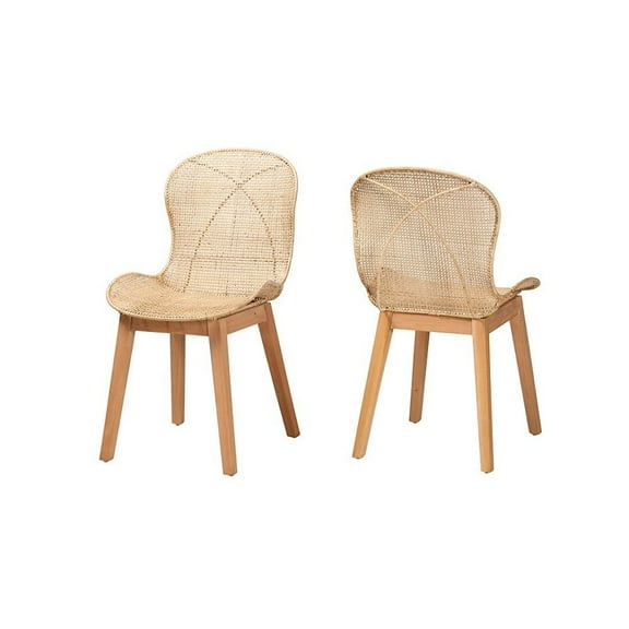 bali & pari Rattan 2-Piece Dining Chair Set