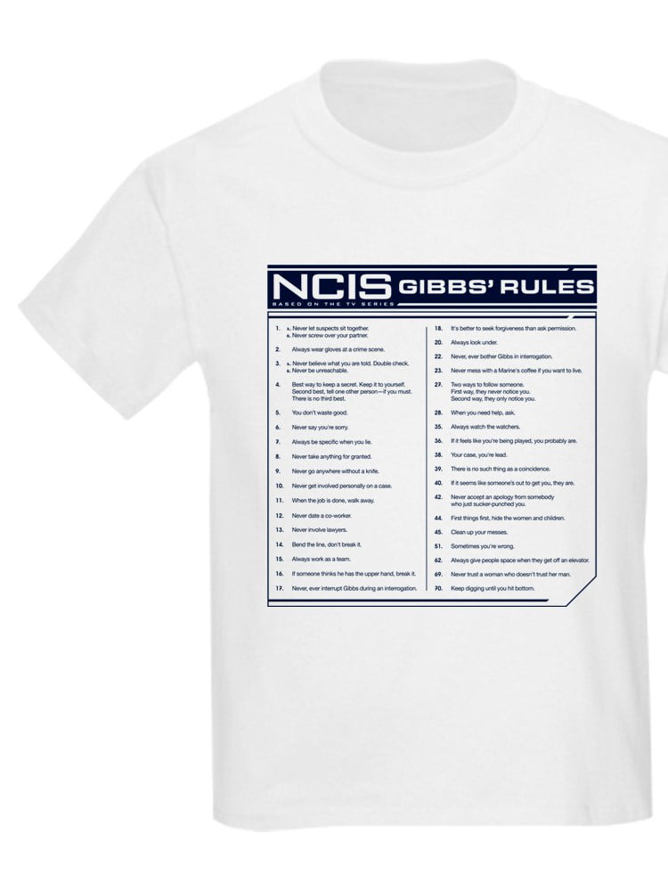 CafePress 100% coton T-shirt NCIS Gibbs' Rules