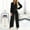 Black, variant on Heisall Women Two Piece Sets V Neck Long Sleeve Tops and Elastic Waist Pants Lounge Sets Spring Outfits