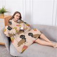 thumbnail image 5 of Oversized Wearable Blanket Hoodie,Dachshund Hotdog Fries Sherpa Blanket Hoodie with Super Pockets,Super Warm Fuzzy Pullover for Women & Men, 5 of 6