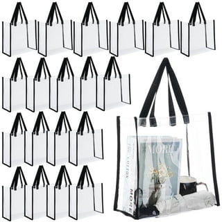 Shopping Bags for Boutique - 25 Pack White Plastic Totes with Soft Loop  Handles, Large Opaque Bags in Bulk for Small Business, Retail Stores,  Parties