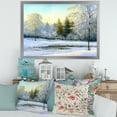thumbnail image 3 of Designart 'Green Trees In Beautiful Winter Snow Landscape' Traditional Framed Art Print, 3 of 4
