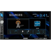 Jensen CR271ML 7 inch LED Digital Multimeda Touch Screen Double Din Car Stereo | SiriusXM-Ready l Push to Talk Assistant | Backup Camera Input | Bluetooth | USB Fast Charging | microSD