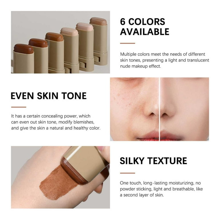SDOHIG Foundation Tint Contour Stick Beauty Balm Foundation Stick Full Coverage Skin Tint Makeup