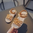 thumbnail image 5 of Piuwrlz Children's Versatile Peep Toe Sandals Girls Espadrilles Shoes Lace-Up New Dress Flats Yellow Size 34, 5 of 6