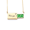 thumbnail image 1 of Line Plug Energy Vehicles Protect Environment Letter Envelope Necklace Pendant Jewelry, 1 of 3