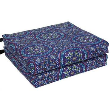 Blazing Needles 93454-2CH-OD-100 20 x 19 in. Patterned Outdoor Chair Cushions, Alden Confetti - Set of 2