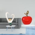 thumbnail image 2 of Figura decorativa de corazón para escritorio, estatua de cerámica, escultura de fruta artificial, artesanía con acabado suave, adecuada para sala de e, 2 of 8