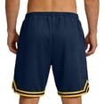 thumbnail image 3 of Men's Running Stretch Shorts Quick Dry Elastic Waist Shorts Athletic Basketball Workout Gym Tennis Shorts with Side Pockets Drawstring Clothes,Yellow XL, 3 of 3
