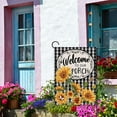 thumbnail image 6 of Home Decorative Welcome to Our Porch Spring Summer Sunflower Garden Flag, Black White Buffalo Plaid Check Yard Outside Decoration, Fall Autumn Farmhouse Outdoor Small Decor 12 x 18, 6 of 6
