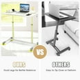 Costway Height Adjustable Computer Desk Sit to Stand Rolling Notebook