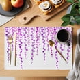 thumbnail image 2 of Purple Polka Dots Placemats Set of 4, Vintage Abstract Art Watercolor Placemats for Dining Table, Place Mats for Kitchen Tabletop, Waterproof Wipeable Dining Table Mats Set, 2 of 9