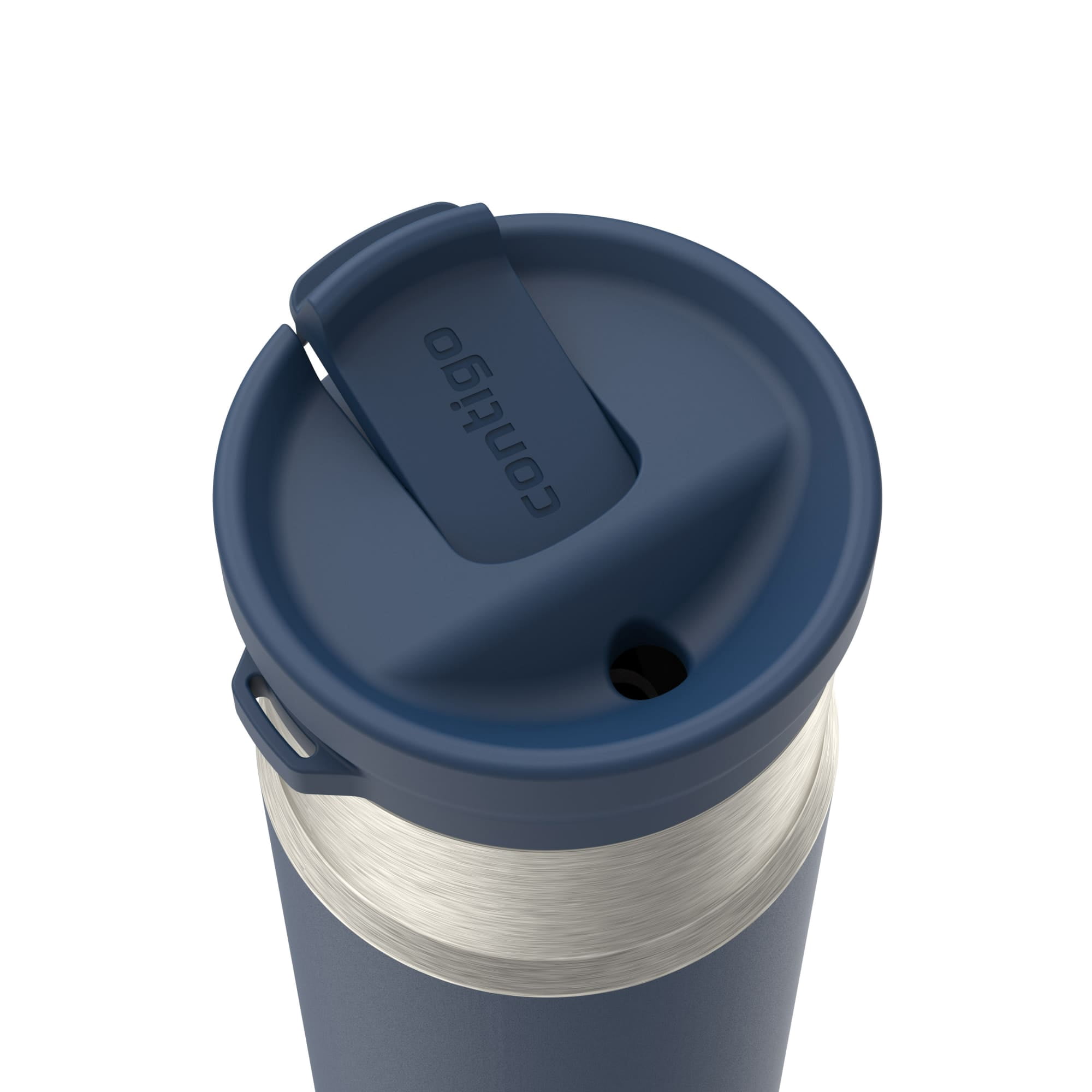 Contigo 14oz SnapSeal Insulated Stainless Steel Coffee Tumbler, Abyss Blue/Silver