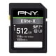 thumbnail image 1 of Tarjeta de memoria PNY Elite-X 512 GB SDXC Class 10 U3 V30 100 MB/s, 1 of 9