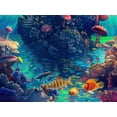 thumbnail image 3 of Undersea Theme Aquarium Background, Polyester Background Colorful Coral Tropical Fish Underwater World Fish Tank Background, 3 of 7