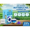 thumbnail image 3 of LeafLea Blue Butterfly Pea Flower Tea Bags, Natural Butterfly Tea Bags for Blue Tea Drinks and Food Coloring, Caffeine-Free, 80 Herbal Tea Bags, 3 of 15