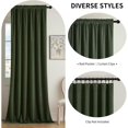 thumbnail image 2 of Cortinas Joydeco de terciopelo verde, 213 cm de longitud, 2 paneles, 132 x 213 cm, 2 of 8