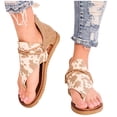 thumbnail image 3 of AOOCHASLIY Women Sandal Clothes Summer Clip-Toe Shoes Zipper Comfy Sandals Flats Casual Beach Sandals, 3 of 9